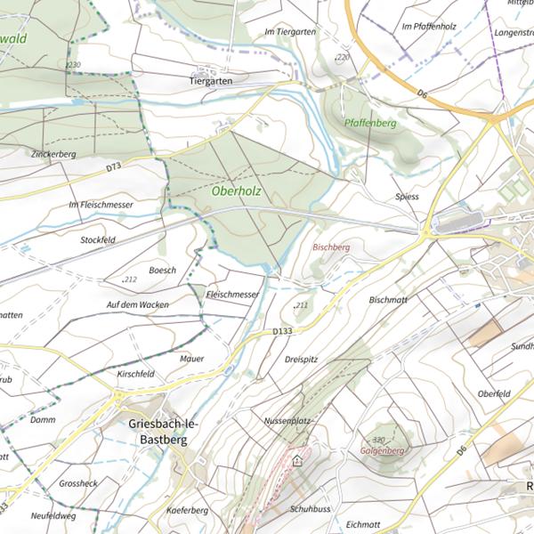 Plan cartographique de Étang Schneiderlin
