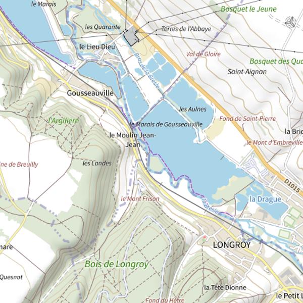 Plan cartographique de Étang (Somme)