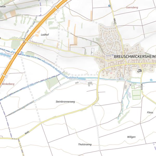 Plan cartographique de Étang Steinbronn