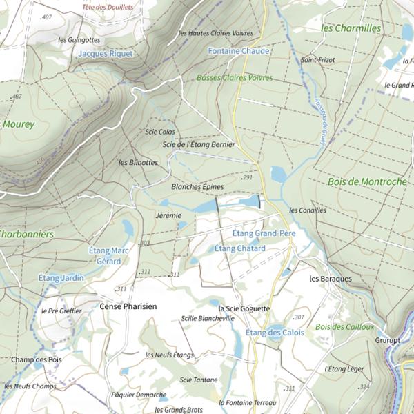 Plan cartographique de Étang Thierry