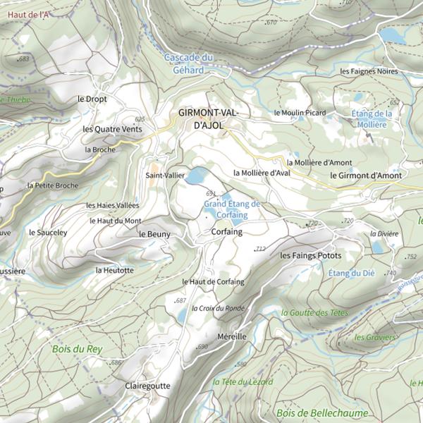 Plan cartographique de Étang Tisserand
