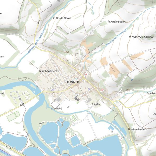 Plan cartographique de Étang Tonnoy
