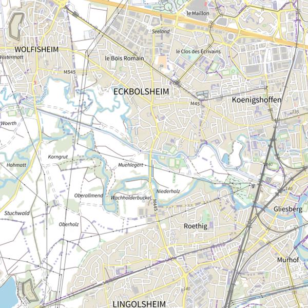 Plan cartographique de Étang Tordu