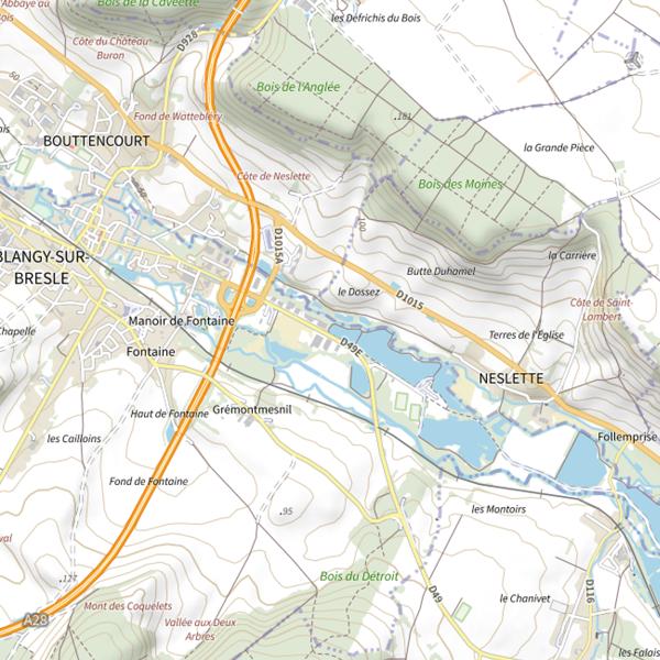 Plan cartographique de Étang truite