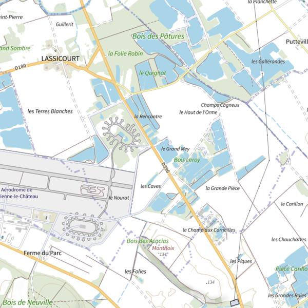 Plan cartographique de Étang Ulysse (Lassicourt)