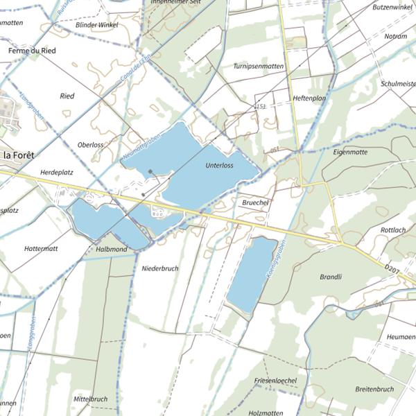 Plan cartographique de Étang Unteres Sandloch