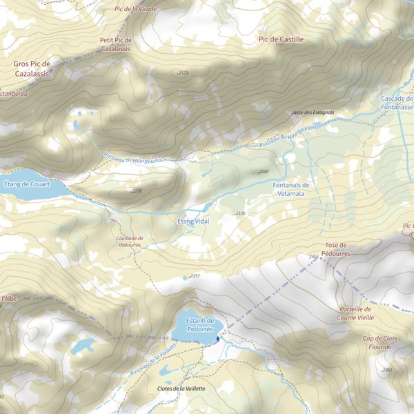 Plan cartographique de Étang Vidal