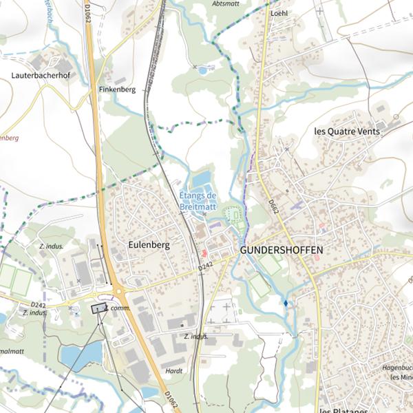 Plan cartographique de Étangs de Breitmatt