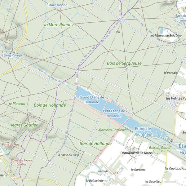 Plan cartographique de Étangs de Hollande