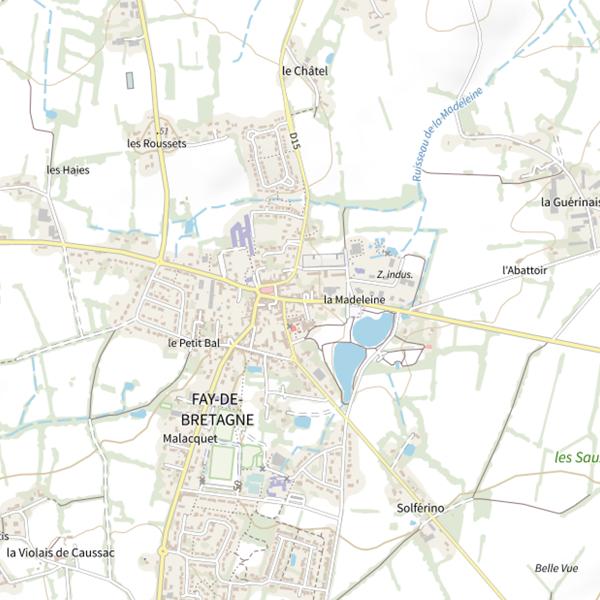 Plan cartographique de Étangs de la madeleine