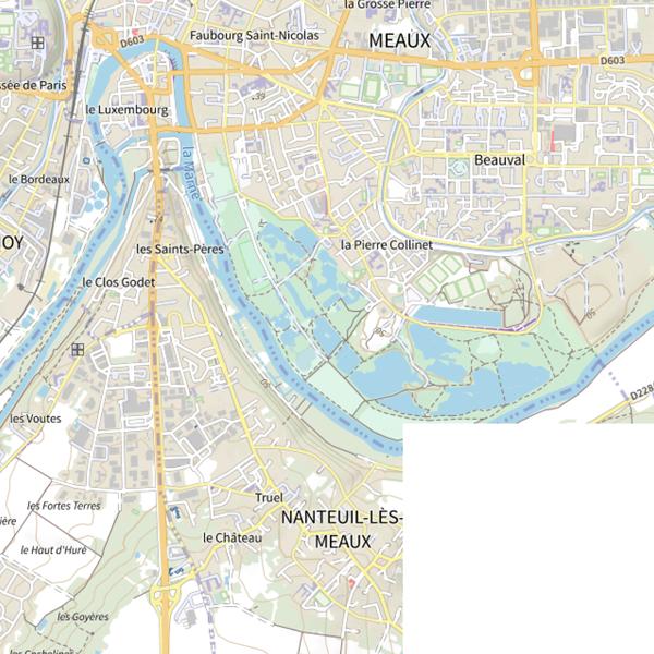 Plan cartographique de Étangs de Meaux