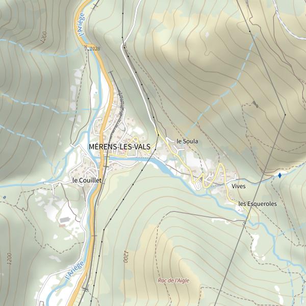 Plan cartographique de Étangs de Moulsut