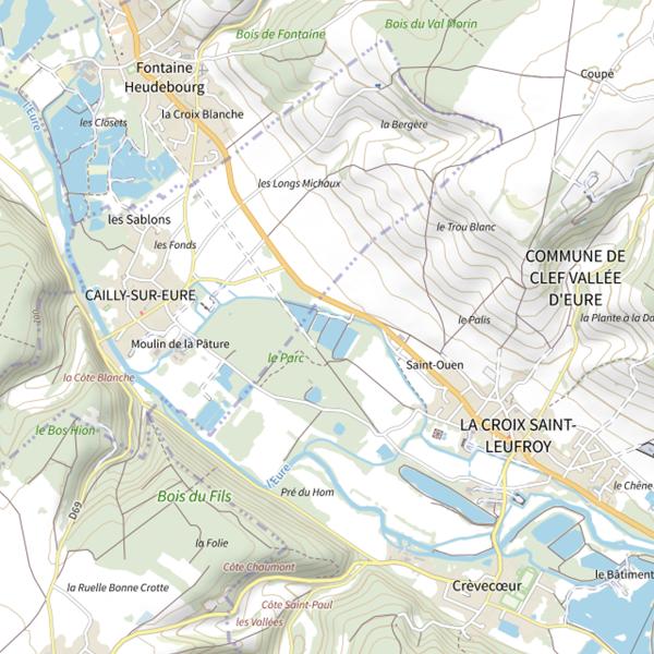 Plan cartographique de Étangs de Saint-Ouen