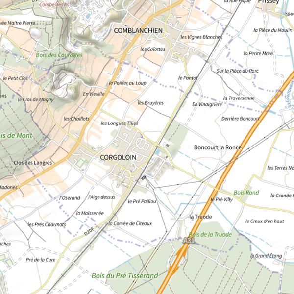 Plan cartographique de Étangs de Saule Guillaume