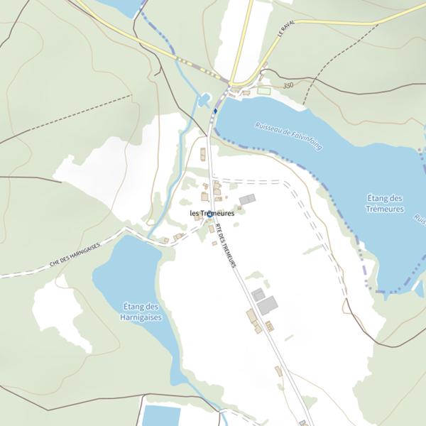 Plan cartographique de Étangs des Trémeurs