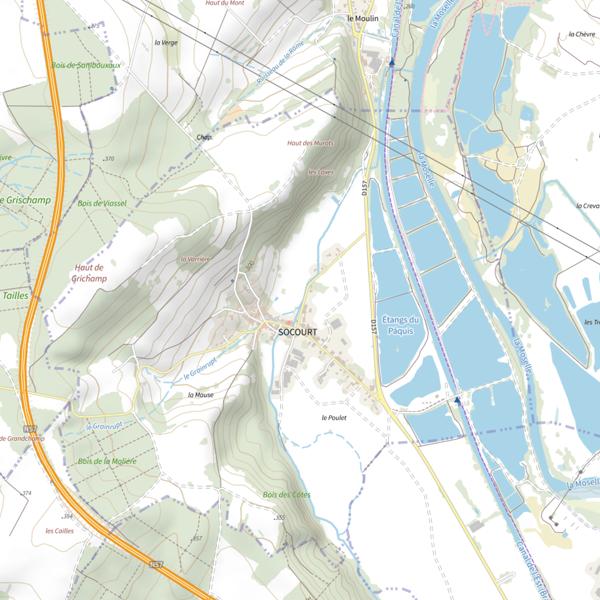 Plan cartographique de Étangs du Pâquis (Vosges)