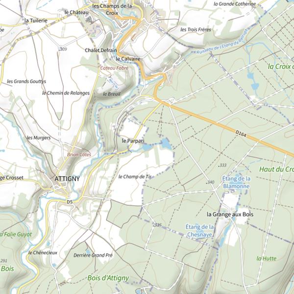 Plan cartographique de Étangs du Parpari
