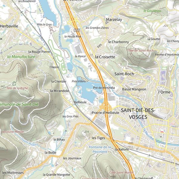 Plan cartographique de Étangs Haumont