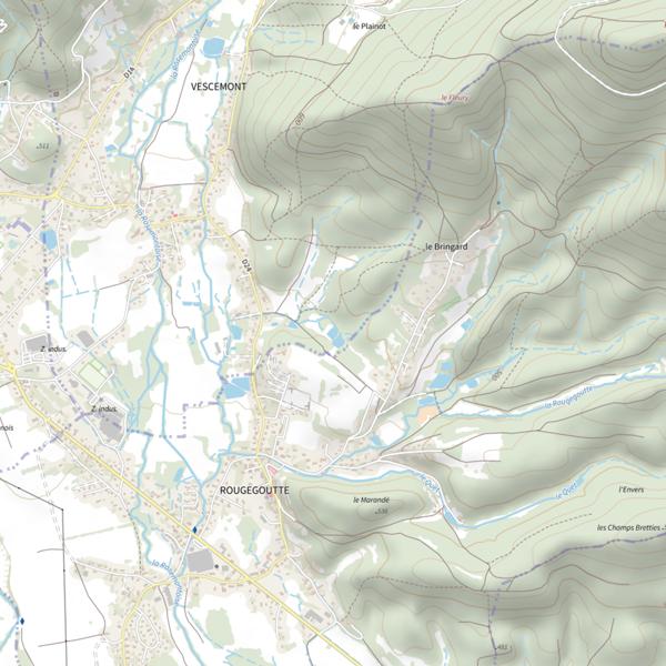 Plan cartographique de Étangs Moinat