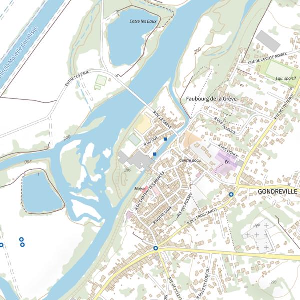 Plan cartographique de Étangs No Kill 54