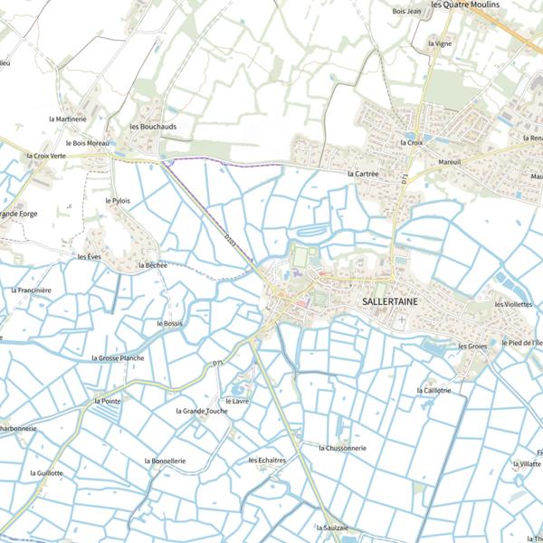 Plan cartographique de Etier de Sallertaine, Sallertaine