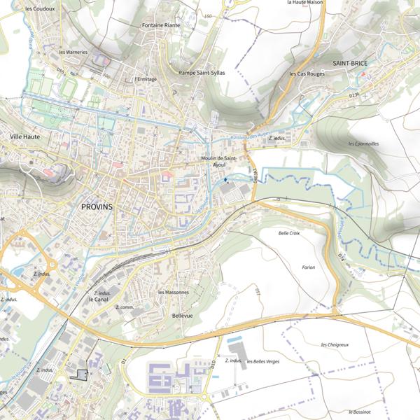 Plan cartographique de Fausse rivière