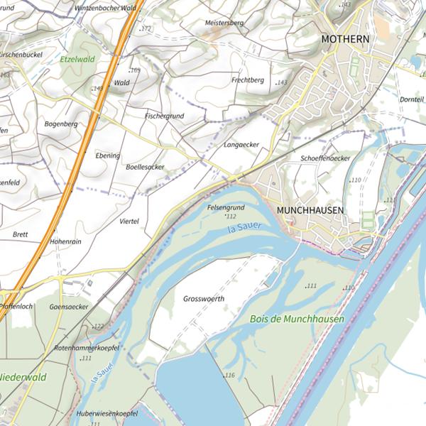 Plan cartographique de Felsengrund