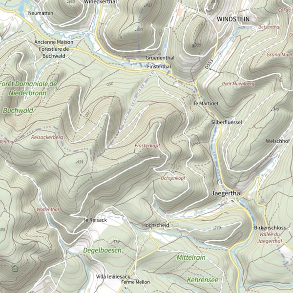 Plan cartographique de Finsterkopf