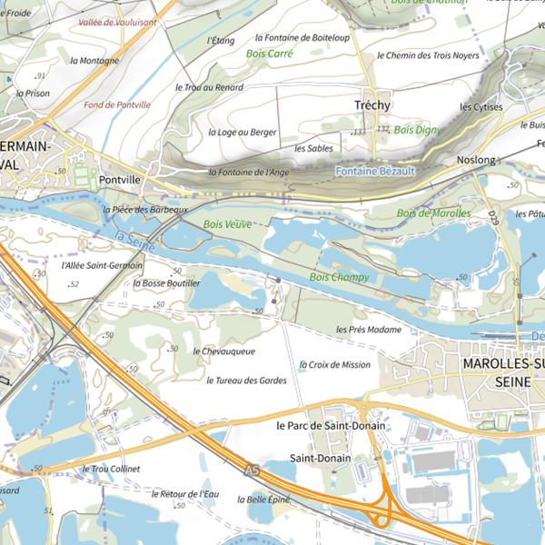 Plan cartographique de Fleuve Seine