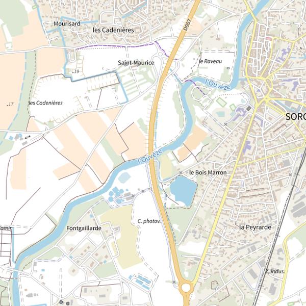 Plan cartographique de Float tube - Sorgues