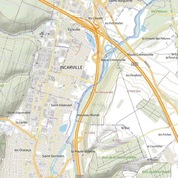 Plan cartographique de Float tube