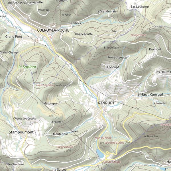 Plan cartographique de Fonrupt