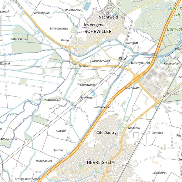Plan cartographique de Fortelweier