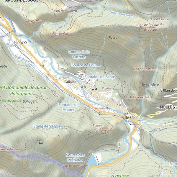 Plan cartographique de Fos