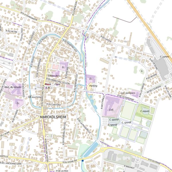 Plan cartographique de Fossé de la Ville