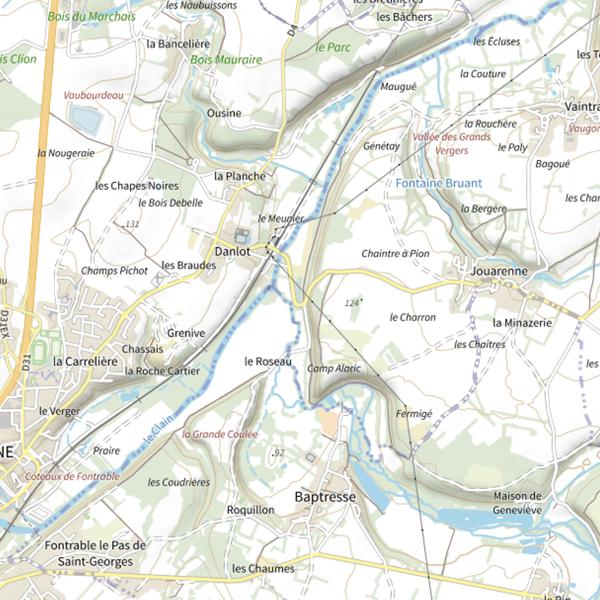 Plan cartographique de Frayere (danlot)