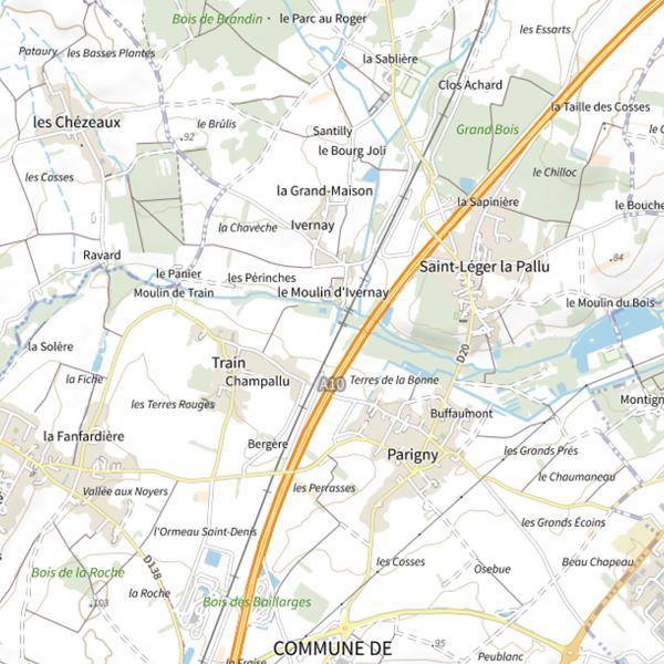 Plan cartographique de Frayere de Champallu