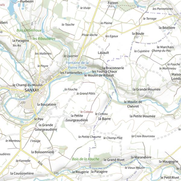 Plan cartographique de Frayère de la Berthelière