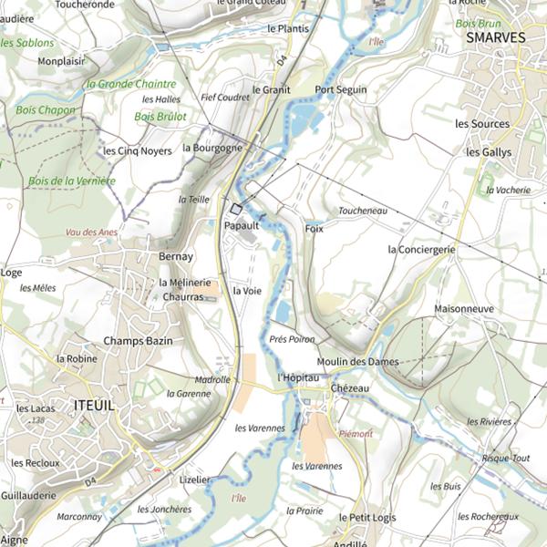 Plan cartographique de Frayere de Papault