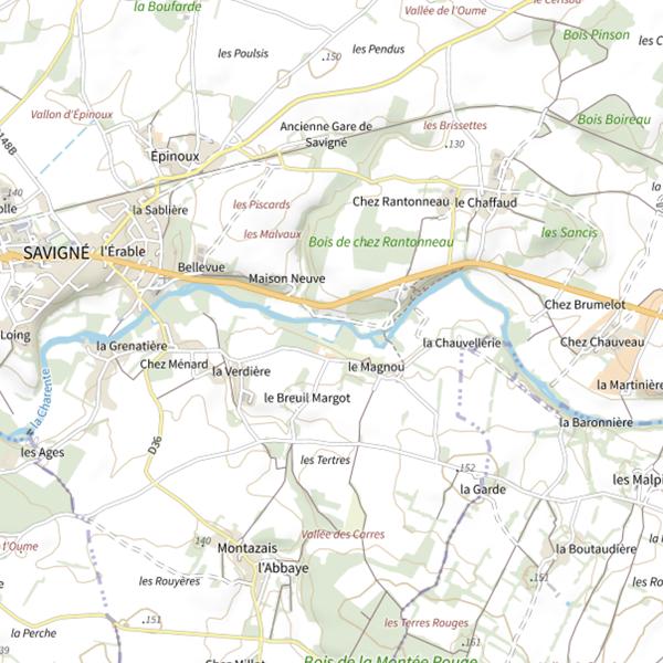 Plan cartographique de Frayère du Breuil Margot