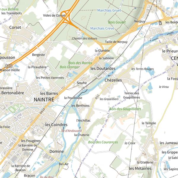 Plan cartographique de Frayère du Moulin de Souhé