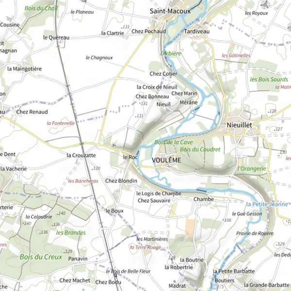 Plan cartographique de Frayère du Pré Clos