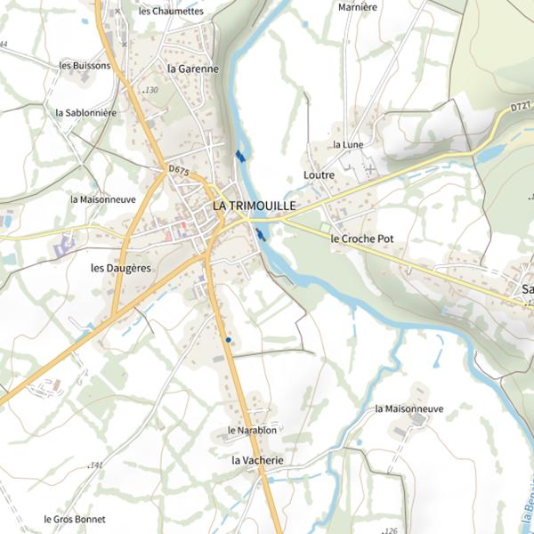 Plan cartographique de Frayere les Bidoirs