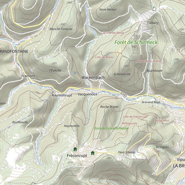 Plan cartographique de Fréconrupt