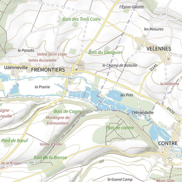 Plan cartographique de Frémontiers