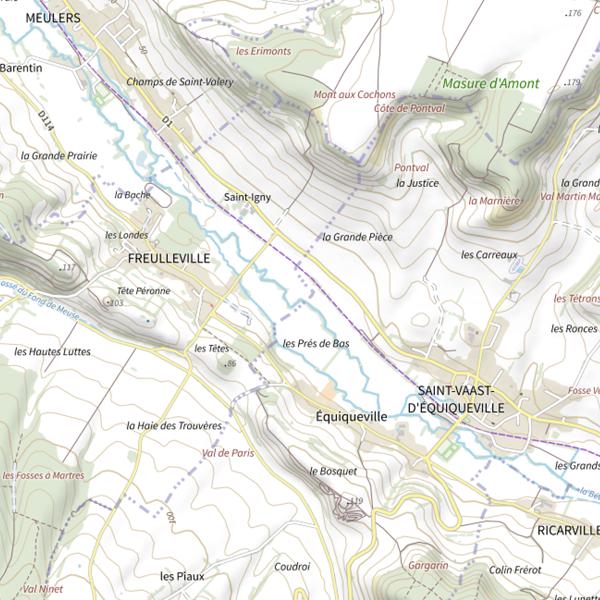 Plan cartographique de Freulleville