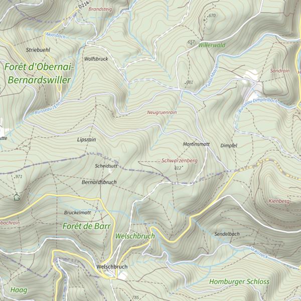 Plan cartographique de Fullochbach