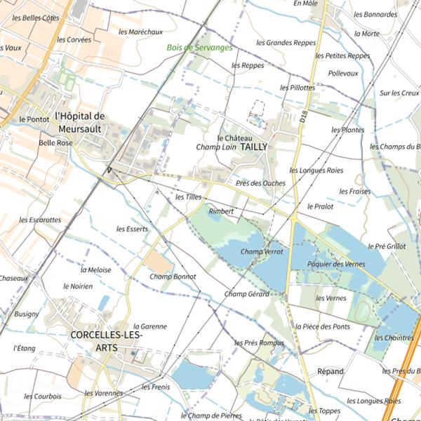 Plan cartographique de G0 - Étang mystérieux