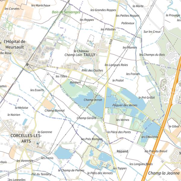 Plan cartographique de G1 - L'étang Sauvage