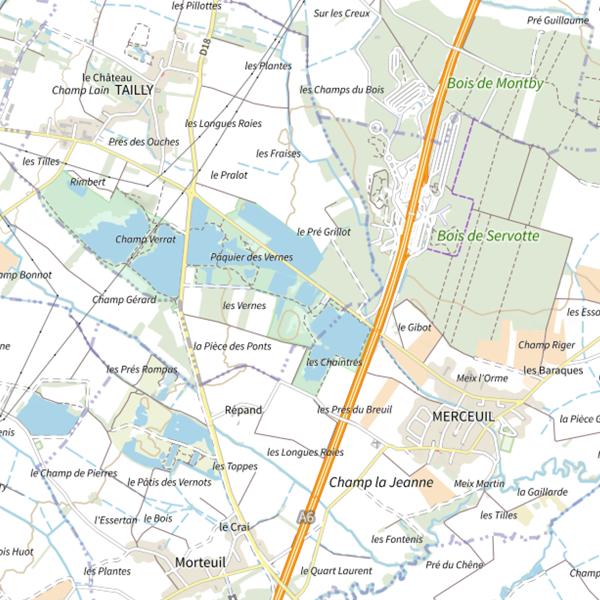 Plan cartographique de G13 et G14 - Les Étangs Jumelés